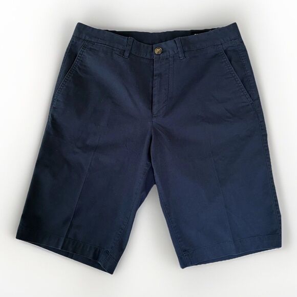 Bonobos Mens 31 Navy Blue Chino Shorts 11 Inch Inseam Preppy Golf - Picture 1 of 5